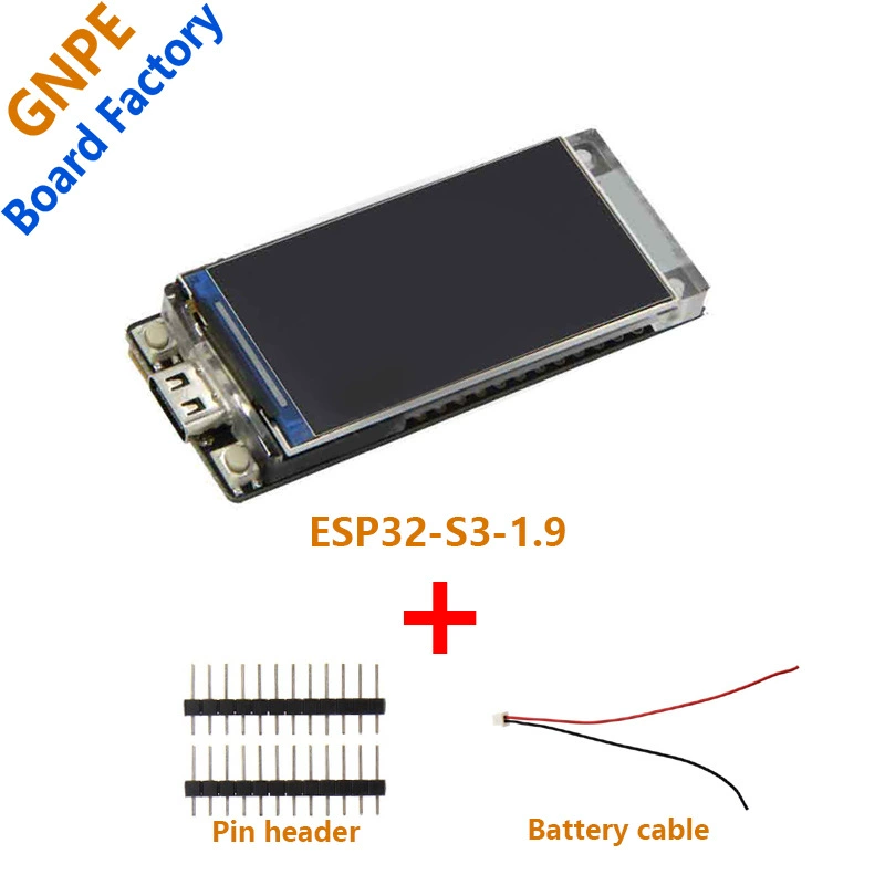 LCD-модуль 1,9 дюйма (T-Display-S3) ESP32-S3R8, опция тачпада, кейс серый/чёрный