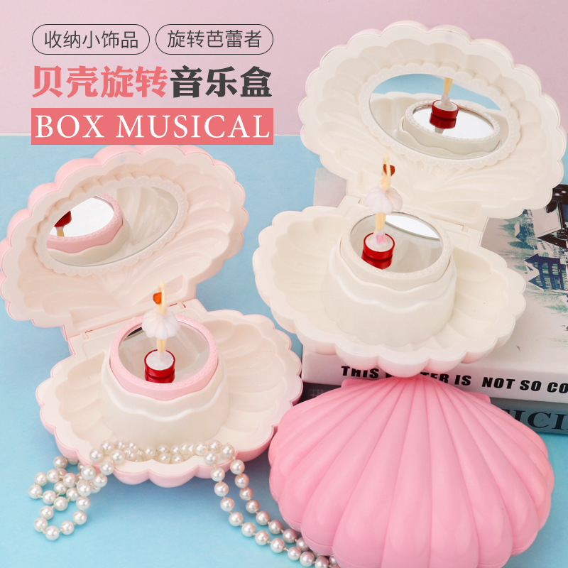 Conchas creativas giratorias cajas de música para bailar niñas caja de sonido regalo de cumpleaños para chicas adornos