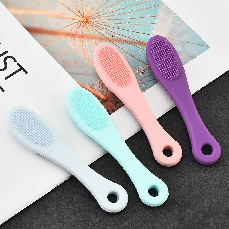 Силиконовая зубная щетка для домашних животных черная щетка для чистки подбородка ручная силиконовая щетка для носа от угрей и прыщей Очищающая силиконовая щетка