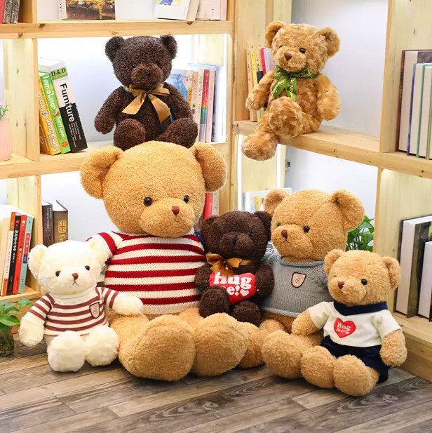 New Sweater Bear Plush Toy Teddy Bear Pillow Doll Wedding Gift Stuffed Animal Bear with Logo New Sweater Bear Plush Toy Teddy Bear Pillow Doll Wedding Gift Stuffed Animal Bear with Logo
