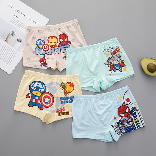 6 pieces] Boys' underwear, children's boxer soft modal summer thin mesh children's boxer shorts for boys