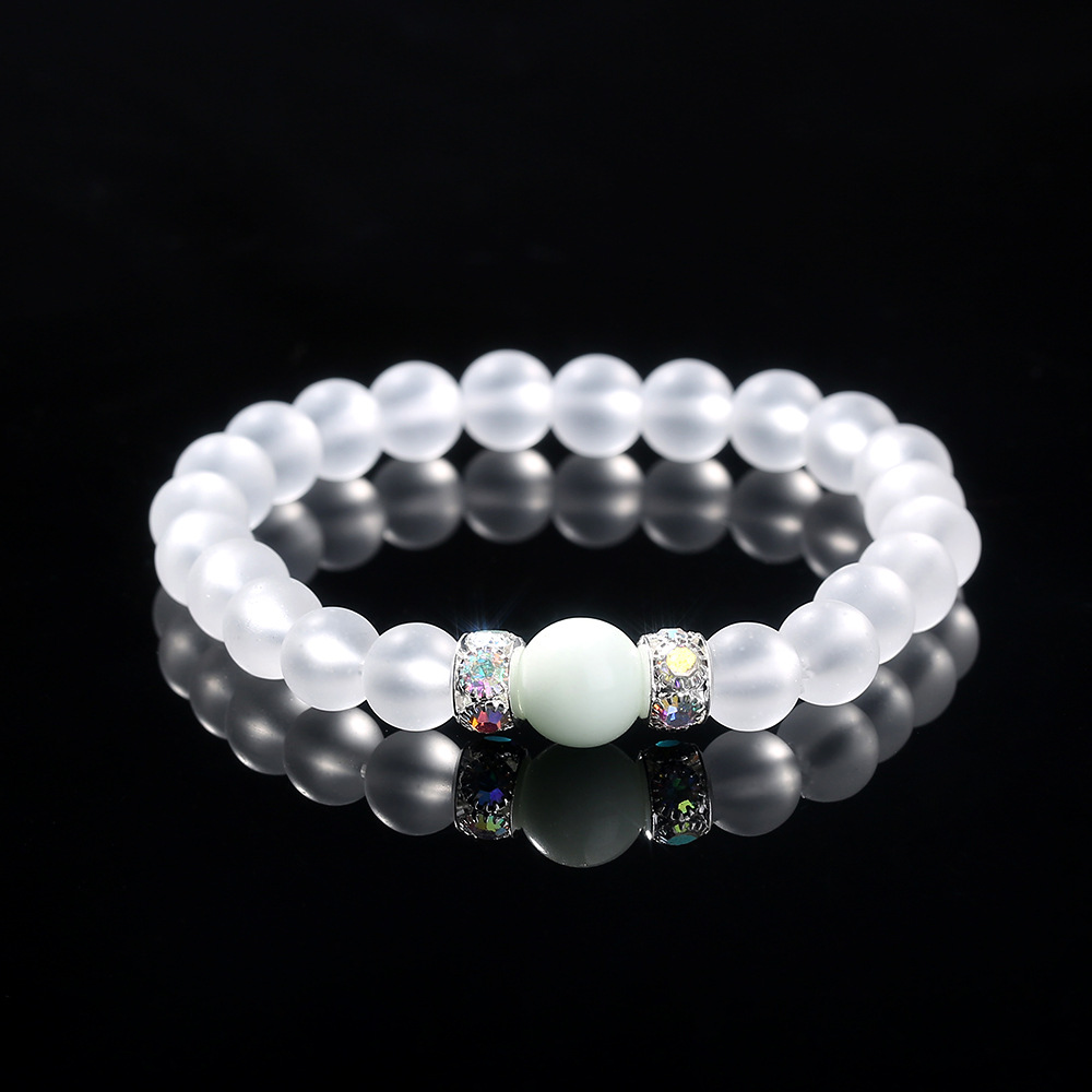 Bracelet de perles lotus phosphorescent brillant dans le noir_voghion.com