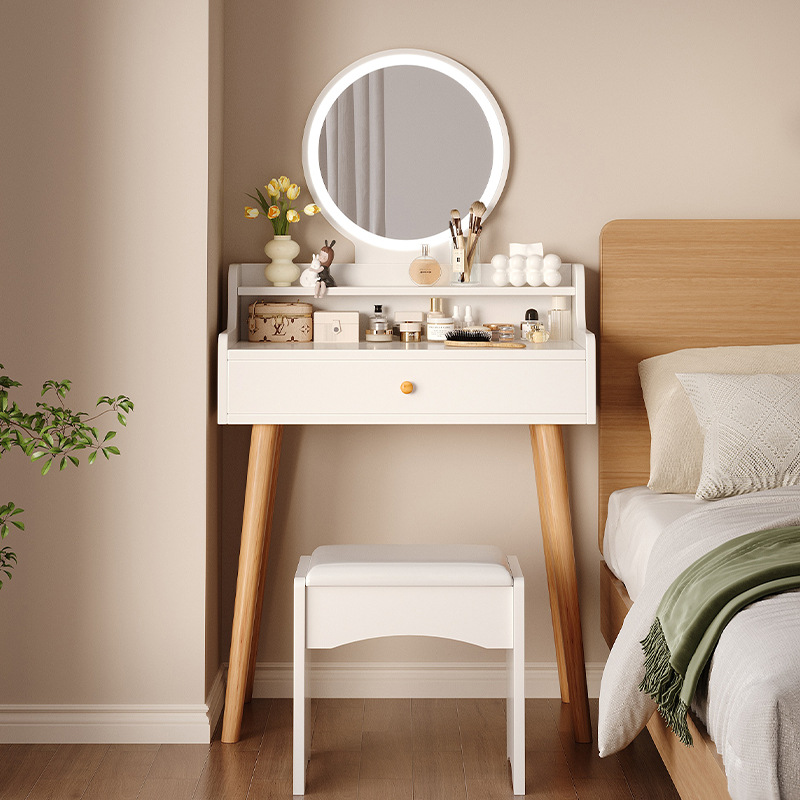 Comedor de tocador pequeño y moderno y minimalista dormitorio mini 2025 nuevo alquiler de habitaciones pequeñas mesas de maquillaje simples
