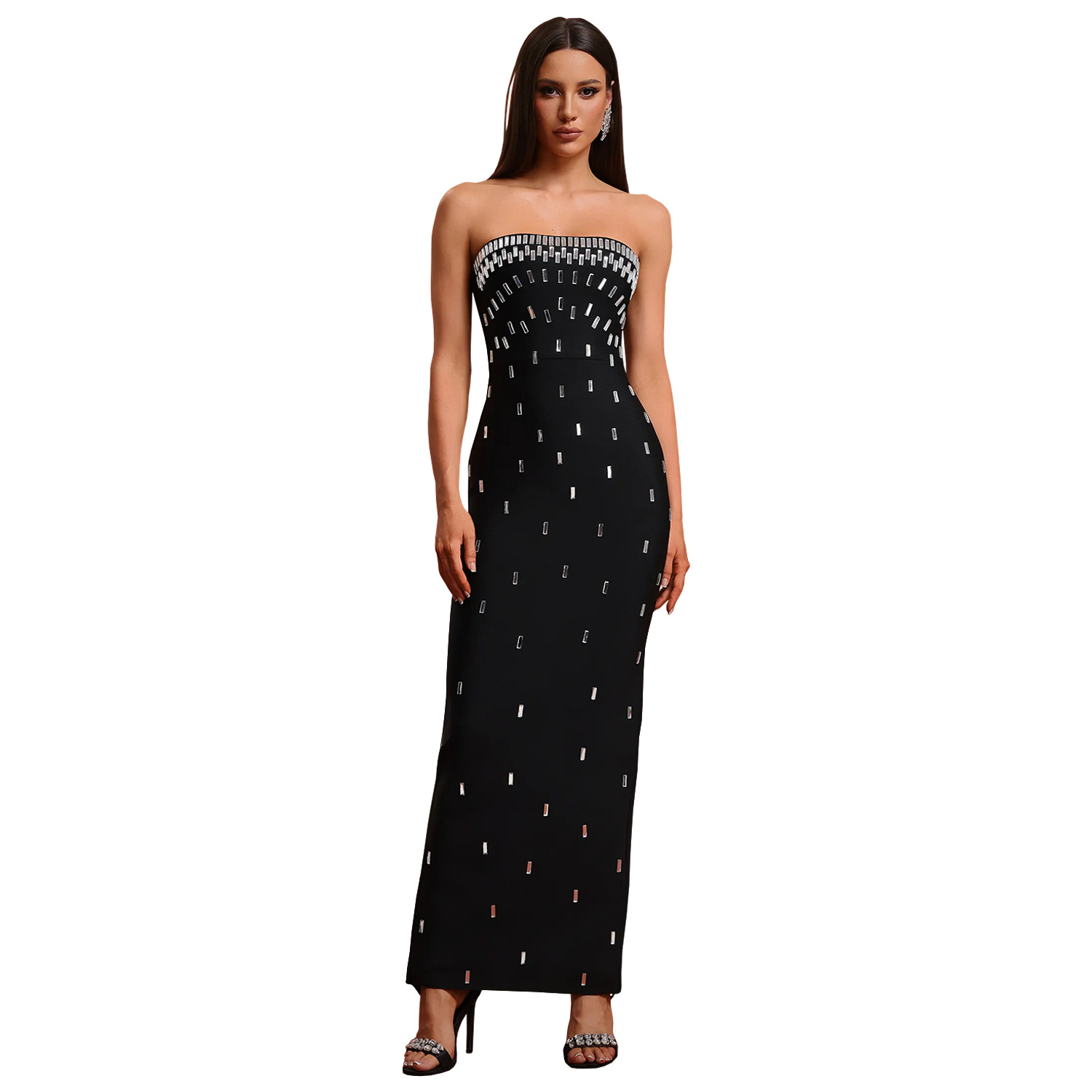 C7503 Aliexpress transfronterizo amazon ropa de moda europea y americana sexy de pecho de alta gama con un vestido de espalda abierta image 7