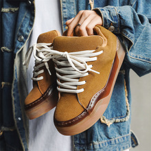 面包鞋男鞋冬季加厚小众潮鞋复古美式潮牌青少年厚底休闲板鞋X260