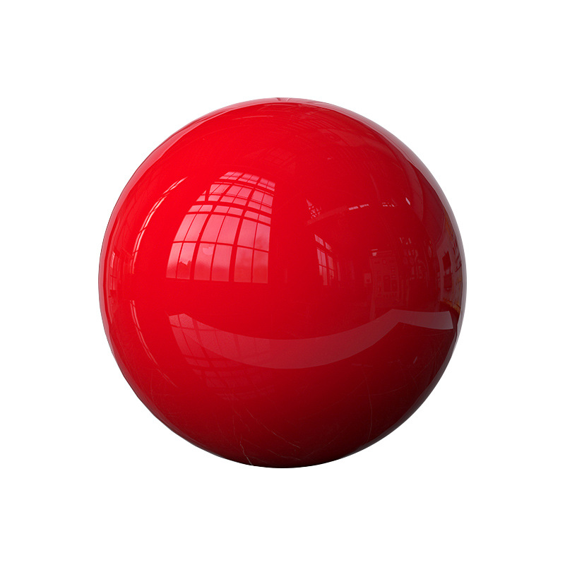 Posen bola de color hueco de acero inoxidable pintura brillante bola roja Navidad techo colgante decoración adornos de ventana