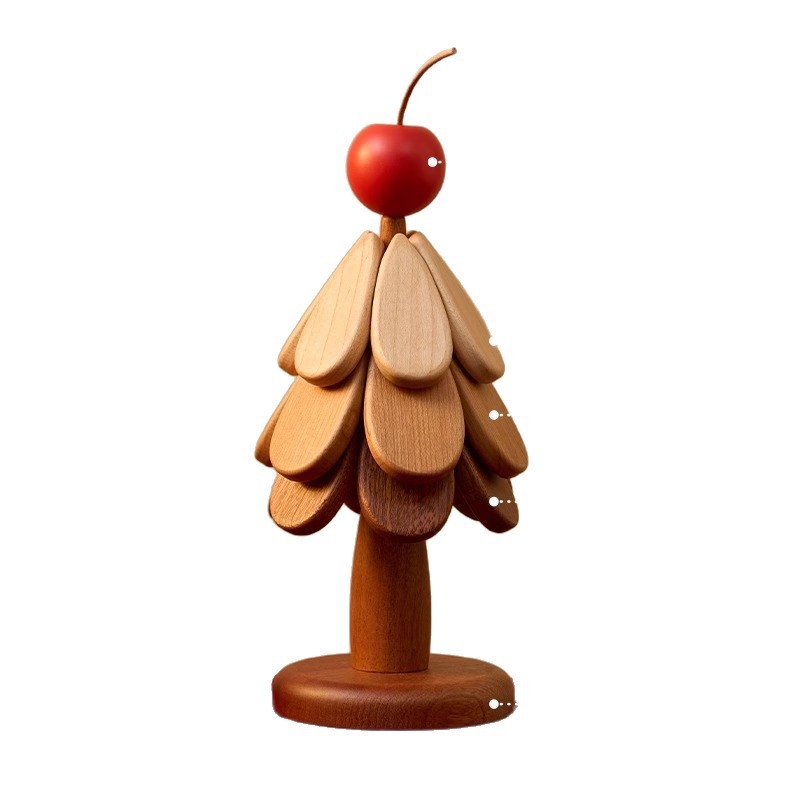 Alta sensación de árbol de Navidad almohadilla de aislamiento térmico decoración de mesa creativa un árbol de madera sólida antifalpa plegable almohadilla de tazas y platos