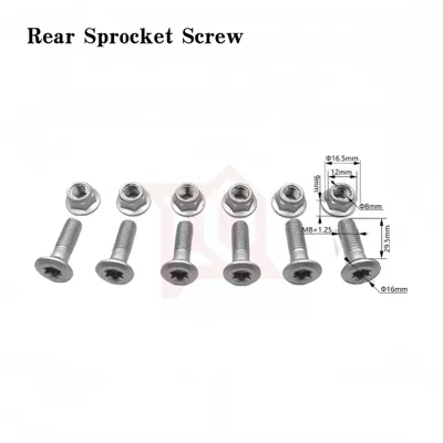 Screws, Chain Plate, Shock – Motosiklet ləvazimatları və aksesuarları - 6-chain-plate-screws