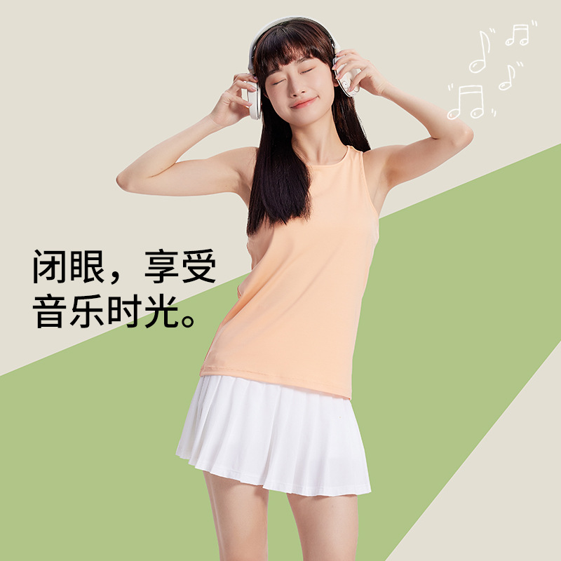 [Suave y sedoso] Chaleco de fondo modal de doble cara para mujer, camiseta sin mangas de ocio deportivo delgado transfronterizo