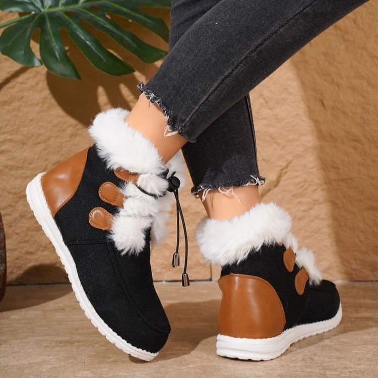fashion-round-toe-snow-boots-winter-warm-plush-flat-cotton-shoes-versatile-simple-short-boot-for-women