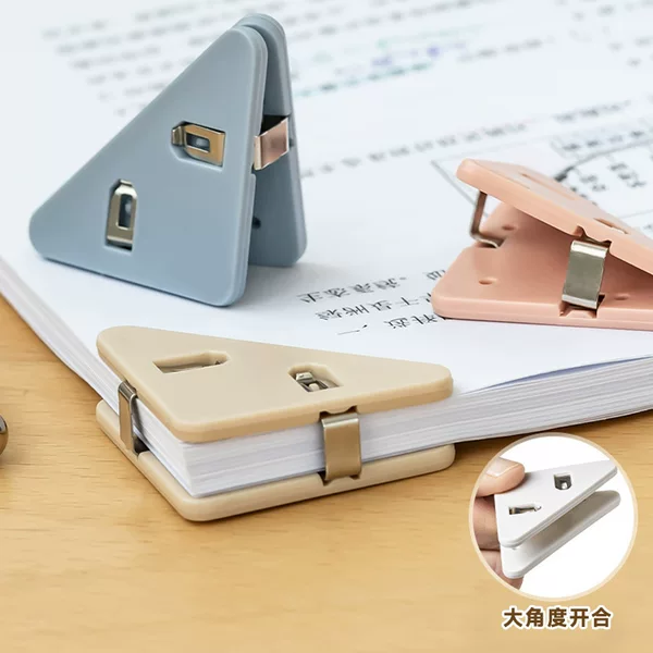 Triangular Corner Clip File Folder Stationery Clip Fixed Clip Test Paper Clip Anti-Warping Book Clip Multi-Functional Corner Clip