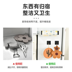 Cross-border kitchen magnetic hook rack without punching lazy rags fresh-keeping bag storage rack pot lid storage rack wholesale