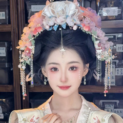 新款汉服配饰发冠仙气宋制3D打印头饰簪花头冠古风写真花神发饰女