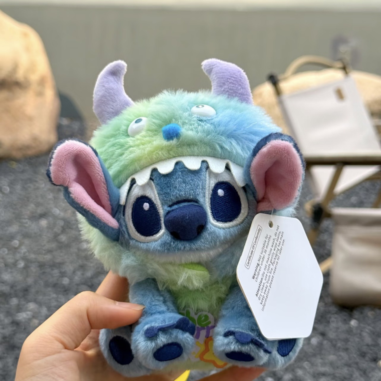 Genuino lindo Stitch Star Baby dibujos animados muñeco de peluche Stitch colgante llavero muñeca colgante regalo