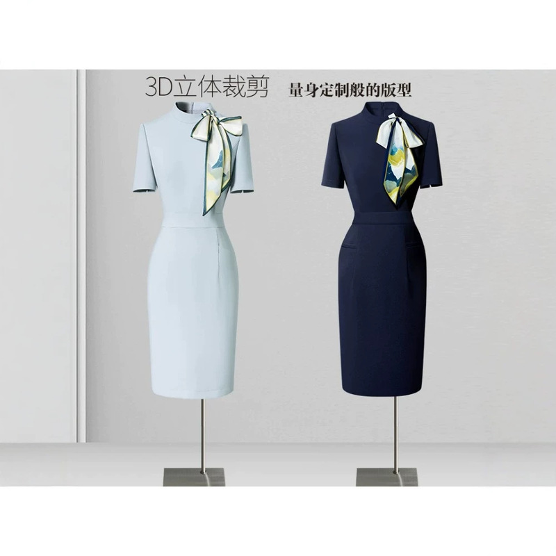 Summer Professional Dress with a Fashionable and Elegant Look, Goddess Style, Suitable for Hotel Front Desk, Customer Service Reception, and Jewelry Store Workwear Summer Professional Dress with a Fashionable and Elegant Look, Goddess Style, Suitable for Hotel Front Desk, Customer Service Reception, and Jewelry Store Workwear