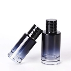 30ml50mlグラデーションカラーガラス香水瓶大ボトル交換詰め替えボトル化粧品スプレーボトルプレス空ボトル