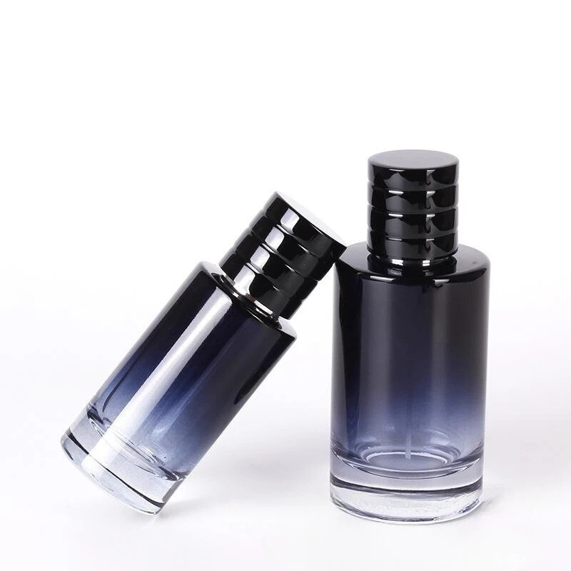 30ml50mlグラデーションカラーガラス香水瓶大ボトル交換詰め替えボトル化粧品スプレーボトルプレス空ボトル|undefined