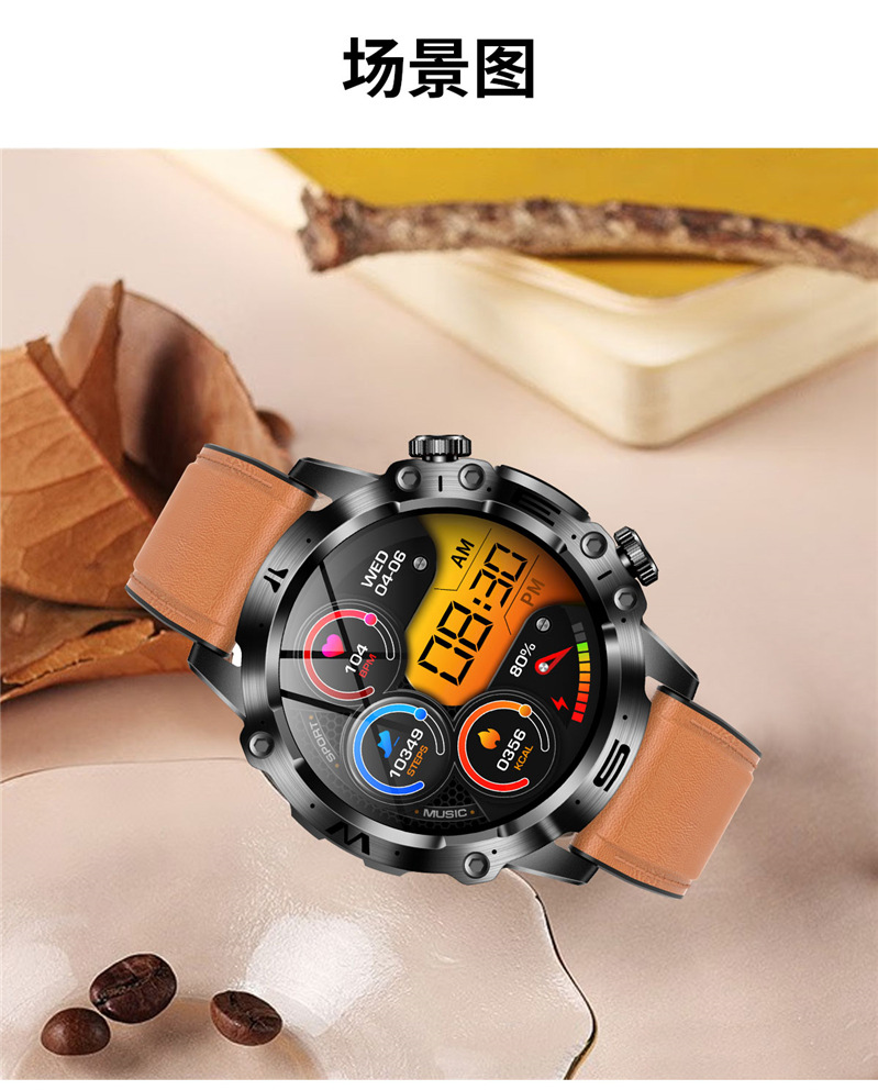 2024 Cross-border New ET482 smartwatch AMOLDE high-definition non-invasive blood glucose, body temperature and blood pressure Outdoor Sports undefined