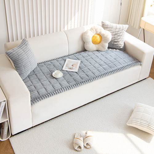 New corduroy sofa cushion autumn and winter simple living room sofa cushion non-slip sofa cover wholesale