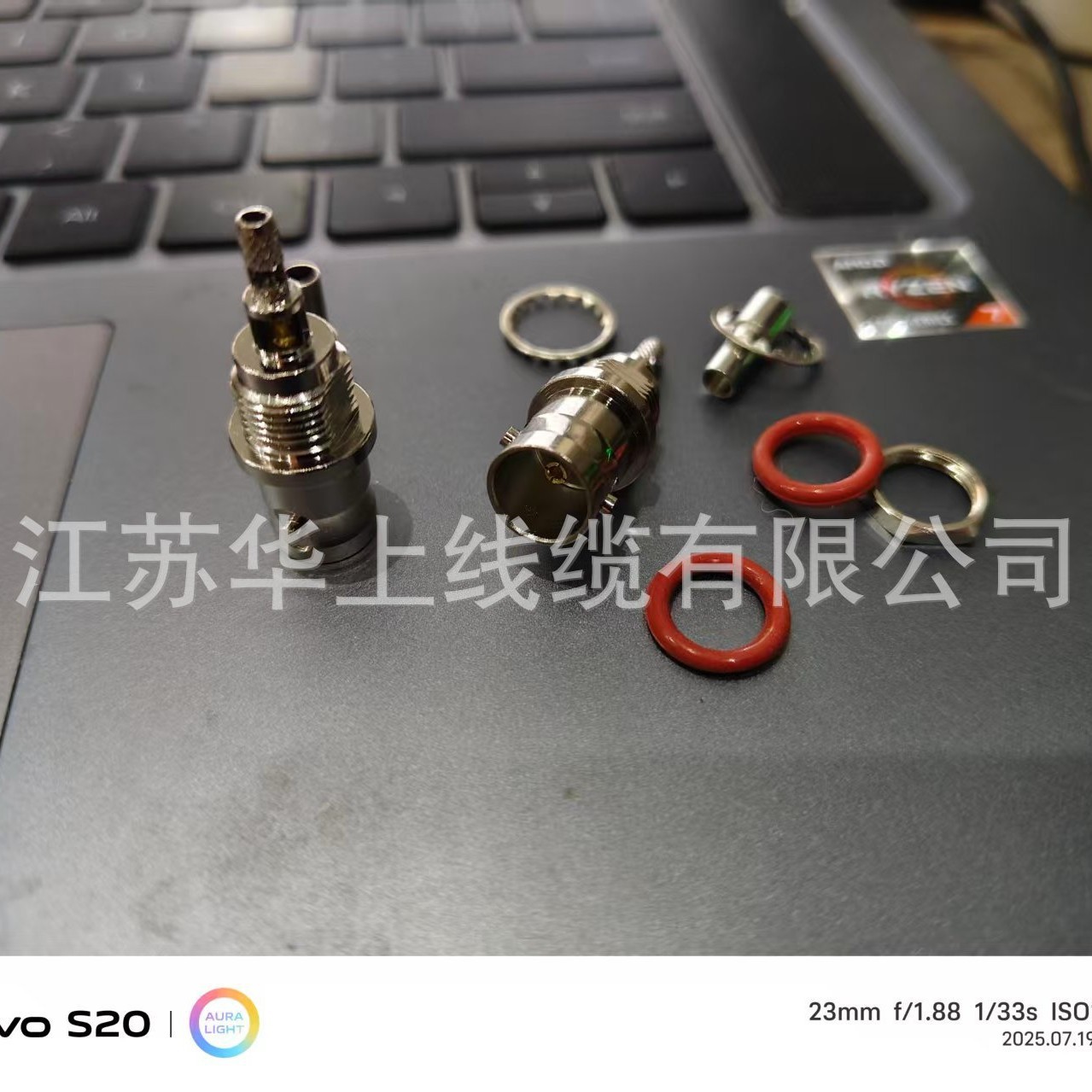 全铜镀镍 75欧 BNC-KY-1.5小六角 带螺母垫片防水圈 开天窗