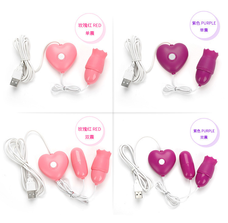 USB Tongue-Licking Jump Egg Vibrator with Dual Jumping Modes and Purple-Pink Silicone Body — detail image 5