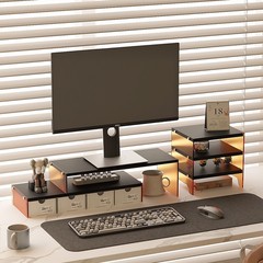 オフィスコンピュータ高架デスク収納ラックデスクトップ改修アーティファクトデスクトップコンピュータモニター高架ラック