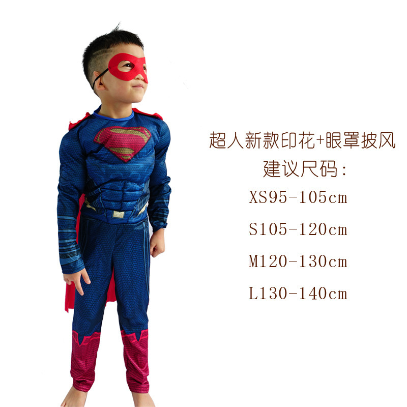 万圣节美国队长钢铁侠绿巨人擎天柱儿童肌肉衣服蜘蛛侠雷神演出服|undefined
