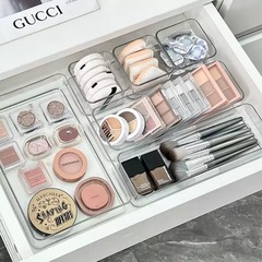 デスク文房具アクリル透明デスクトップ化粧品雑物整理収納ボックス引き出し仕切り内蔵収納ボックス