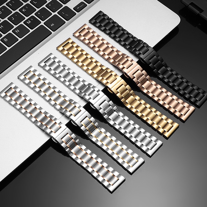 Factory Direct Sales Can Customize Five-Bead Famous Craftsman Curved Interface Stainless Steel Metal Suitable for Samsung Huawei Apple Garmin