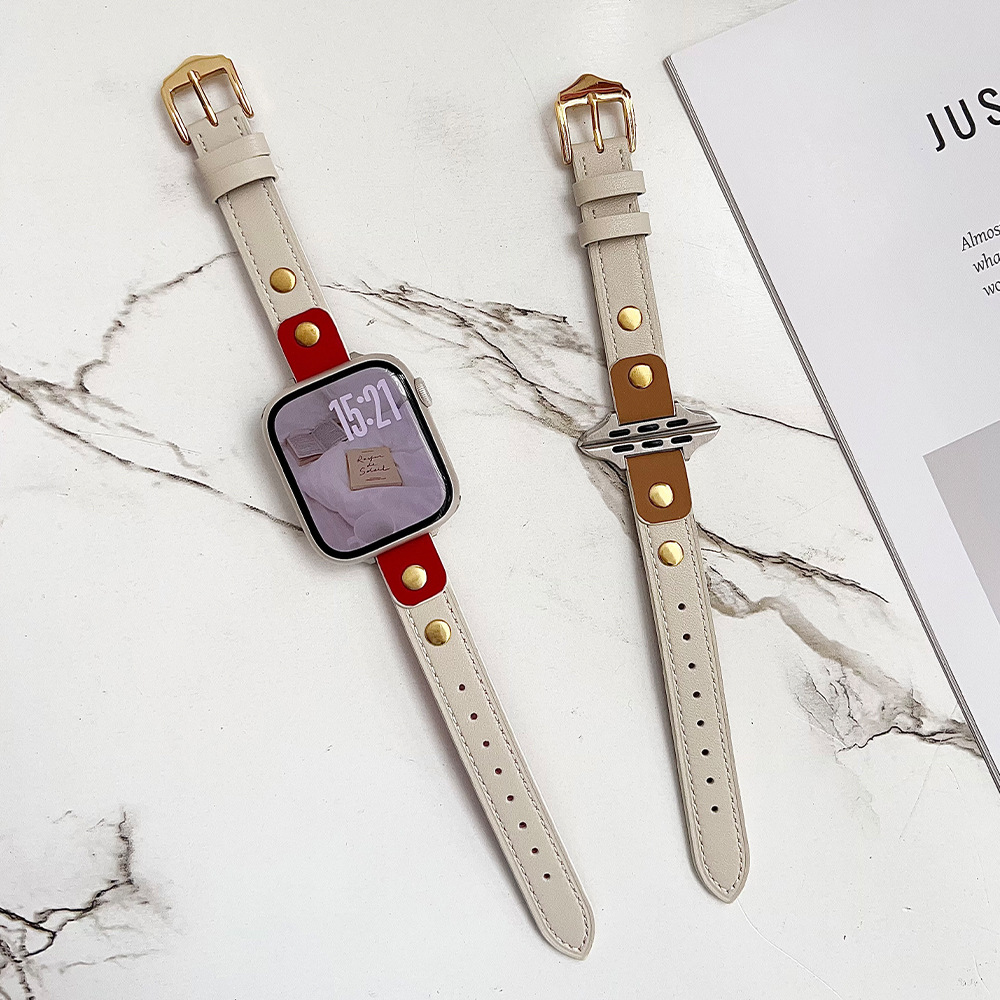 30g Weight Watch Strap Classification Genuine leather Material Round Pattern Casual, Simple Style Style Casual Simple Style Round Watch Strap 2