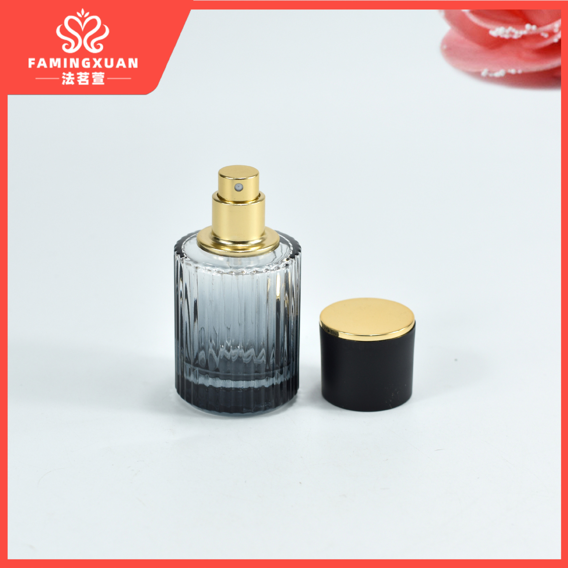 Faimingxuan sub-embalaje botella vacía botella de vidrio a granel perfume botella vacía 30ML de vidrio de color spray perfume botella vacía