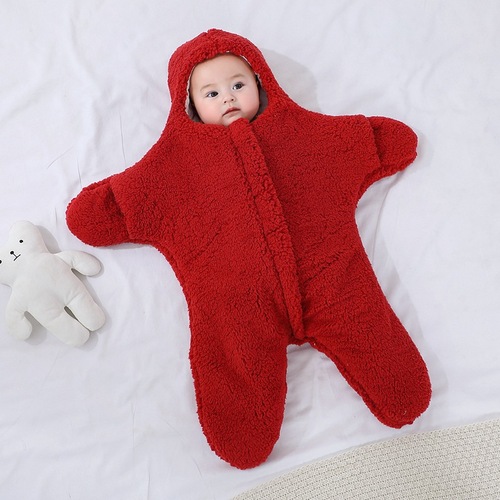 Wrapped baby blanket winter thickened newborn baby outing anti-jumping winter wrapped baby swaddle sleeping bag