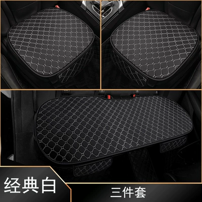 nano-leather quilted embroidered diamond five-seat: Four Seasons Pad - classic-white-five-seats-three-piece-set-general