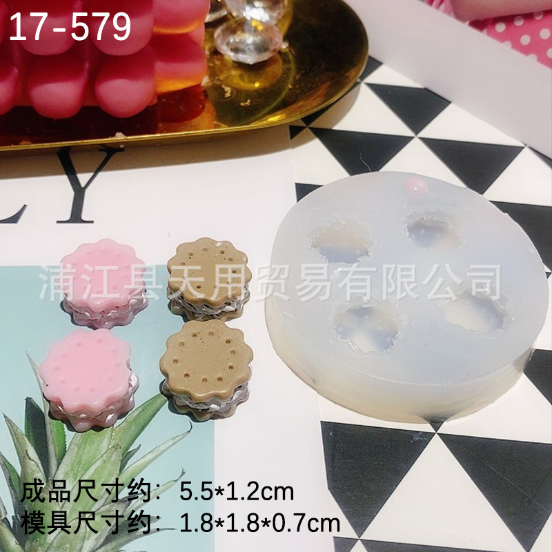 Simulación mini queso bloque de queso aromaterapia vela molde de yeso Ollie sándwich oblea galleta decoración de la torta del molde