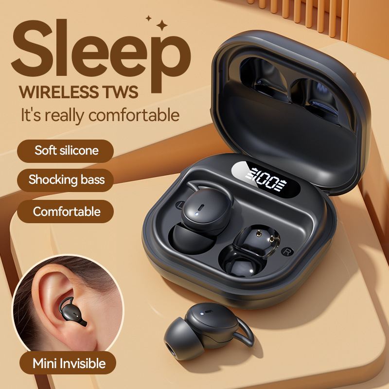 Berlin Voice M72 Sleep Bluetooth Earphones In-Ear Noise-Isolating Earplugs That Do Not Press on the Ears, Invisible Zero-Sense Bluetooth Earphones