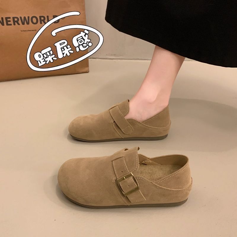 Retro slippers platform, demi-season Birkenstock Boston style shoes for pregnant, suitable for outdoor wear, Collection Year 2026, easy to put on, soft sole