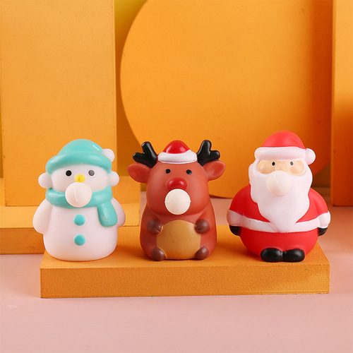 Christmas prank gag bubble-popping stress-relief toy, squishy decompression tool made of TPR rubber for squeezing and relaxing.