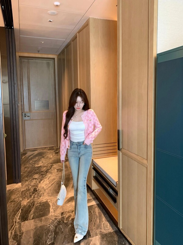 秋冬新款轻奢毛衣女高级感针织开衫外搭气质穿搭洋气上衣粉红色女|undefined