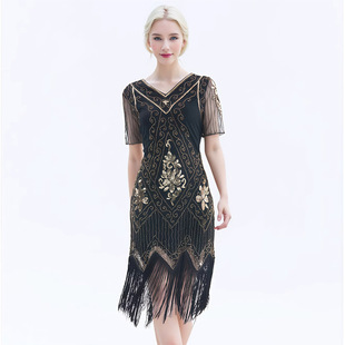 Cross-border sequins dress 1920S tassel dress European and American banquet party dinner European and American Amazon explosions