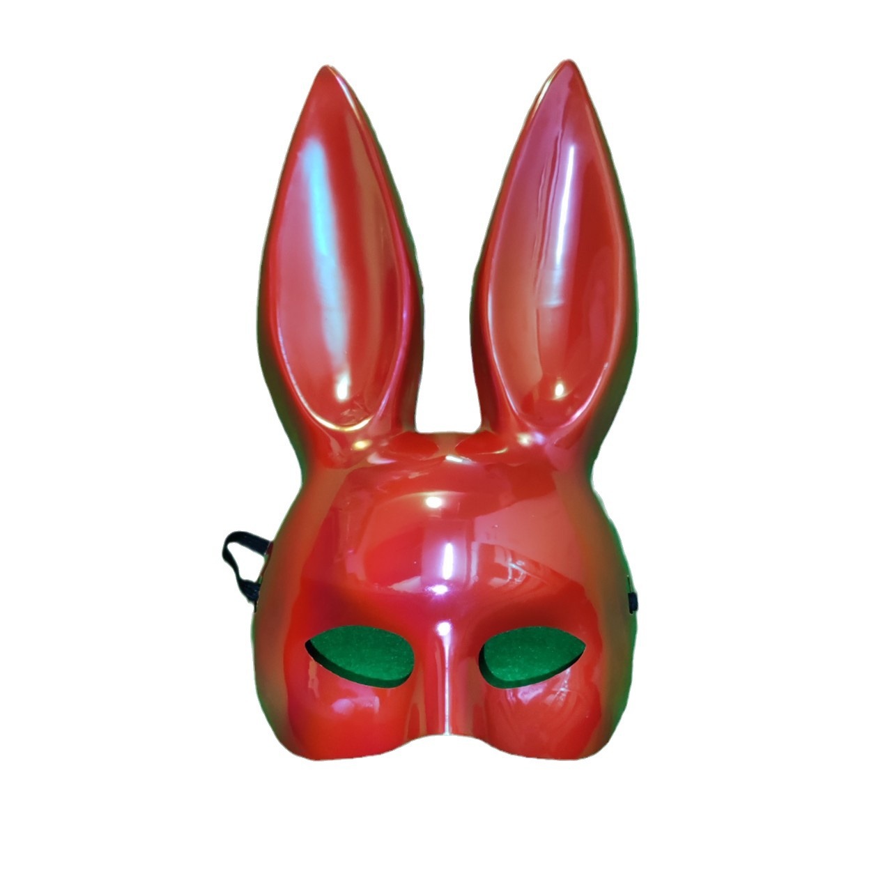 Accesorios de Disfraces de Conejita para Halloween, Media Cara, para Fiestas de Disfraces, Bares, Manualidades, Conejo Colorido Galvanizado