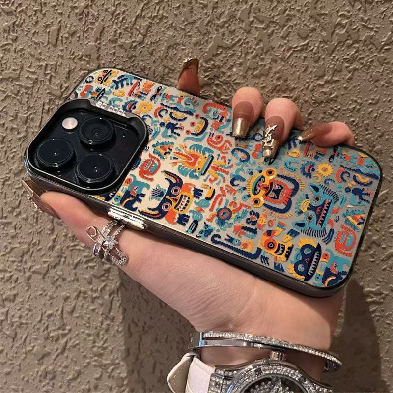 Nuevo Japón y Corea del Sur para iphone16 funda para teléfono móvil Apple 15promax/14 anti-caída 13pro12 personalidad 11xr