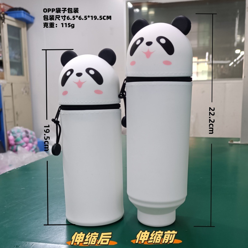 Kapibara 文具箱パンダシリコン鉛筆バッグ食品グレードの筆箱学生収納鉛筆バッグ減圧おもちゃ|undefined