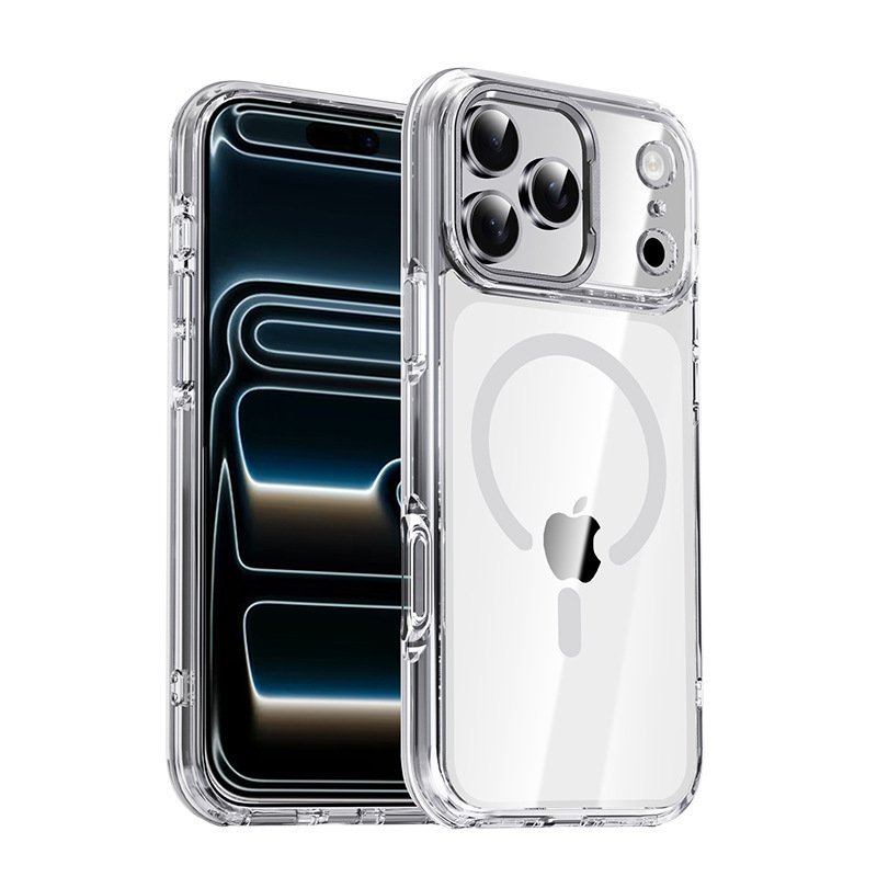 适用苹果17promax手机壳透明磁吸17pro保护套金属摄像头17Magsafe|undefined