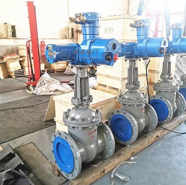 智能调节型煤矿电动闸阀DN200 MZ941H-64C总线型矿用电动法兰闸阀