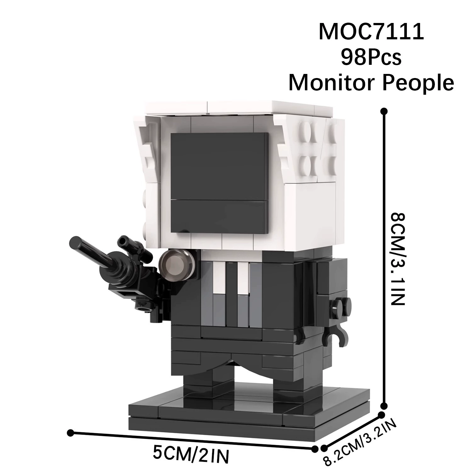MOC игра SKIBIDI Туалет Туалет мониторинг человек НЛО совместимо с LEGO собранные блоки игрушки