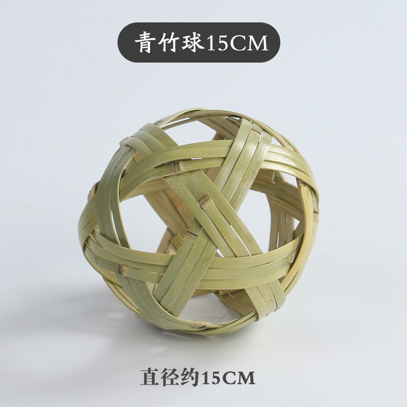 竹編み竹ボール、手作り竹球、天然竹工芸品、竹工芸品、竹製小竹球、写真撮影用装飾品|undefined
