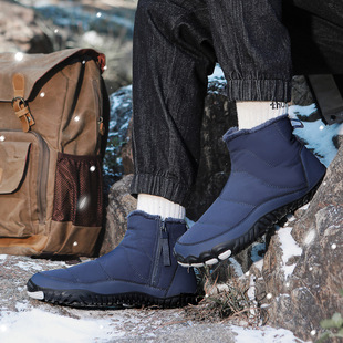 Snow Boots Winter and Spring Cross-border Warm Outdoor Couple's Cotton Shoes Casual Hiking Cotton Shoes Non-slip Wear-resistant Waterproof fleece-lined