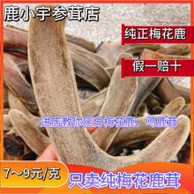 吉林梅花鹿头茬茸干鹿茸二杠整枝鹿茸整根带血干鹿茸片可磨鹿茸粉
