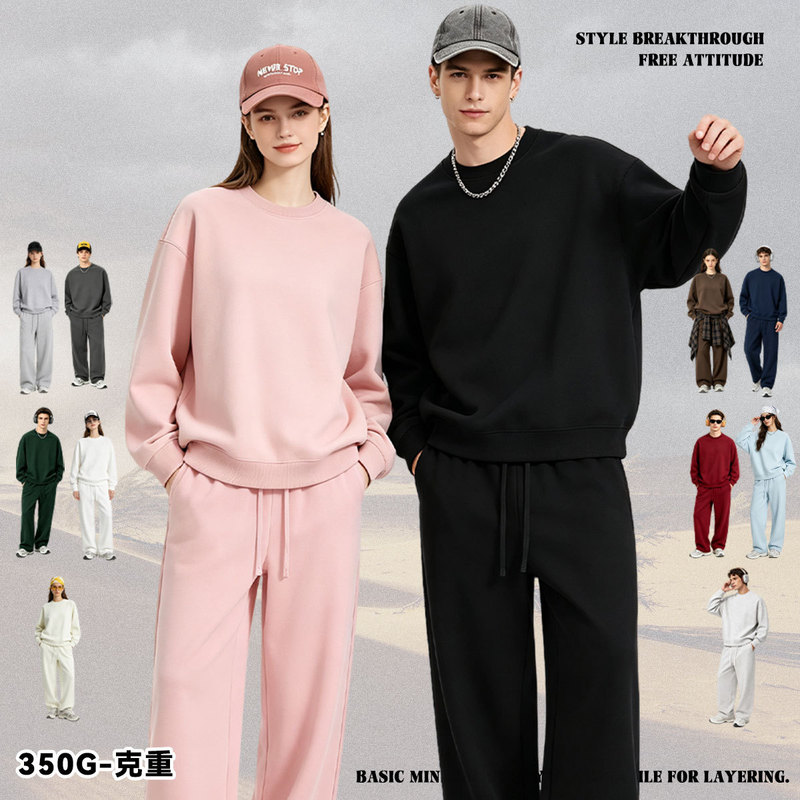 2026 Fall/Winter New 350g Original Cotton Loose Round Neck Sweatshirt for Men, American Style Trendy Brand Composite Hoodie Wholesale 2026 Fall/Winter New 350g Original Cotton Loose Round Neck Sweatshirt for Men, American Style Trendy Brand Composite Hoodie Wholesale