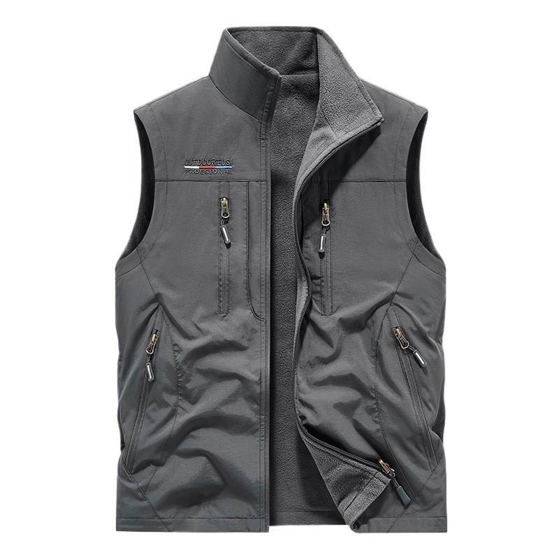 Nuevo chaleco al aire libre transfronterizo hombre multibolsillo chaleco de herramientas de mediana edad suelta chaleco de ocio chaleco 3908